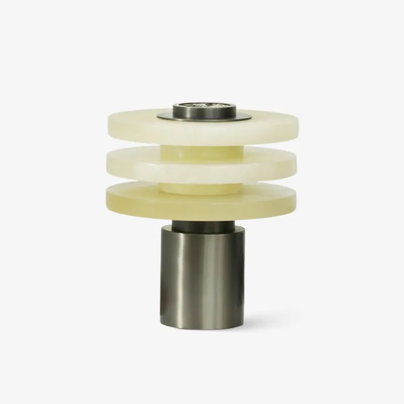 Aura Lampe de Table en Albâtre Obélisque à Étages