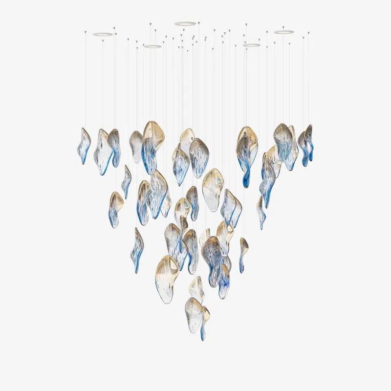 Ocean Drift Lustre En Verre Soufflé Élégant Naturel
