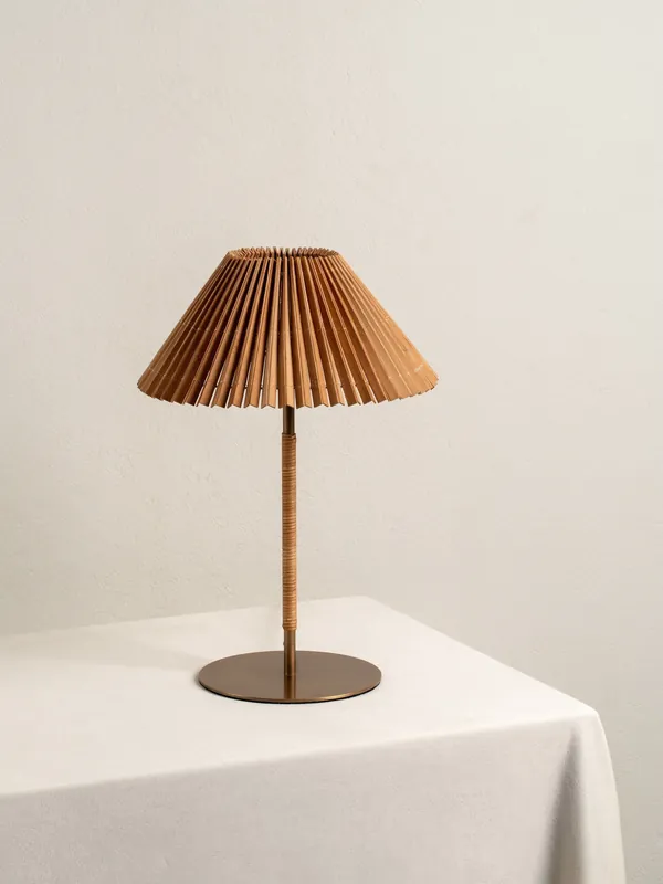Anji Lampe de Table Moderne en Bambou