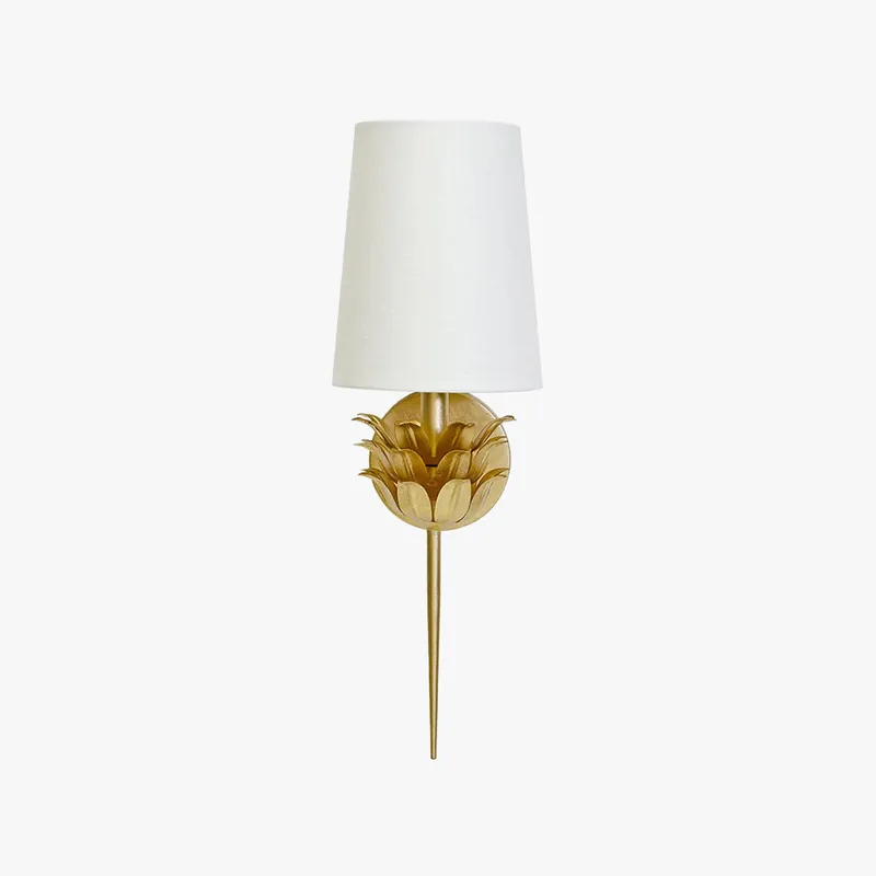 Silva Minimalism Metal Fabric Brass Silver Wall Lamp Dining Room Bedroom