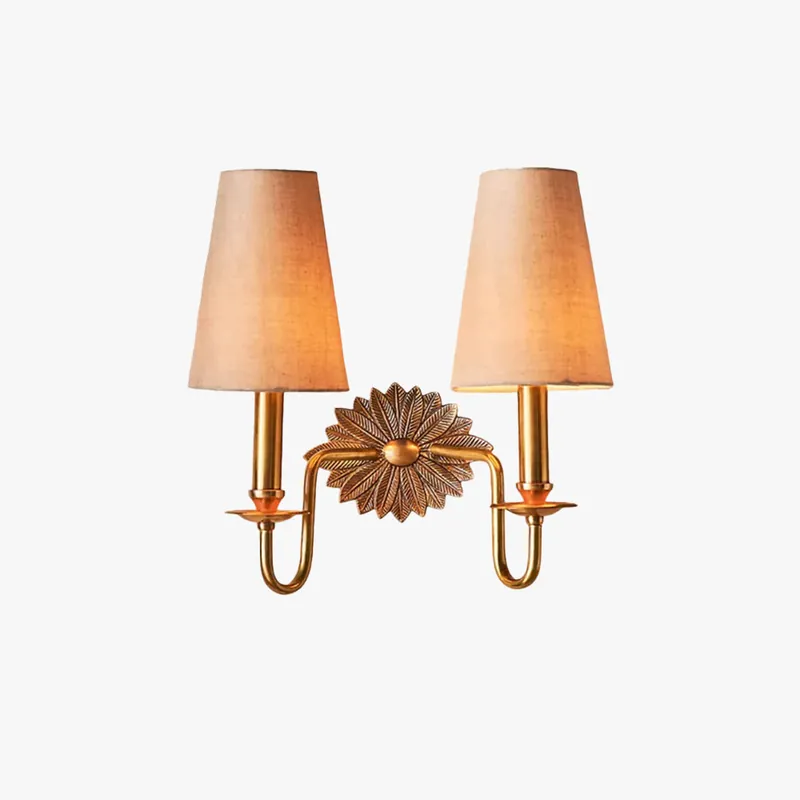 Epoch Vintage Classical Brass Fabric Wall Light Shades Bedroom Living Room