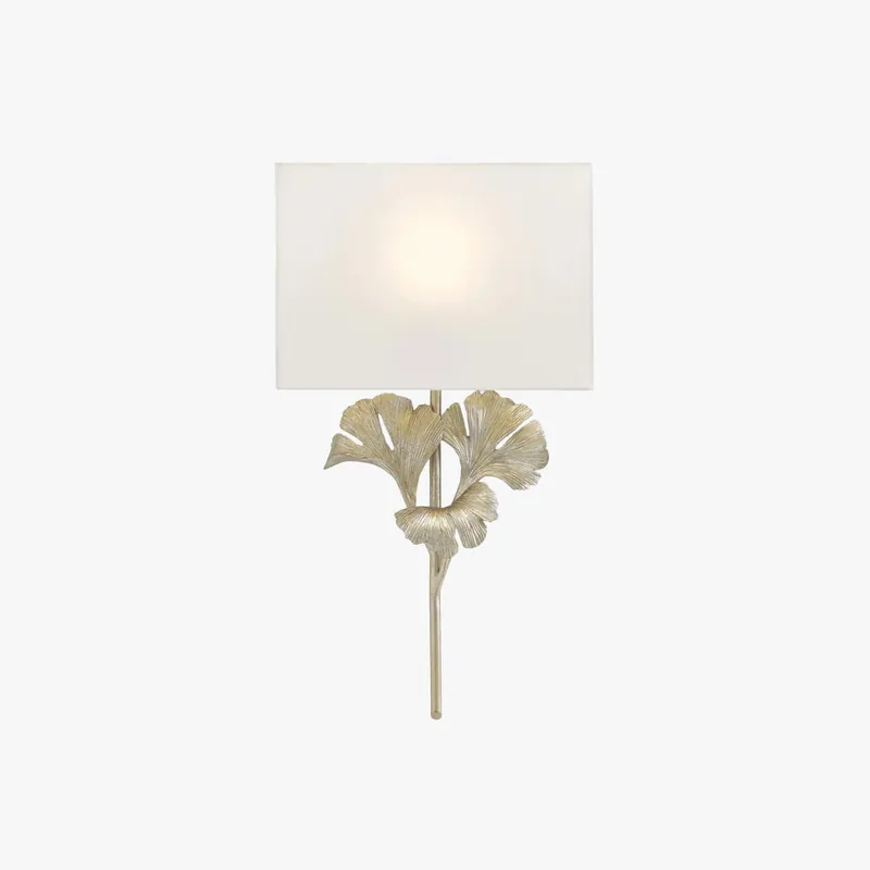 Epoch Vintage Classical Gingko Brass Wall Light Bedroom Living Room