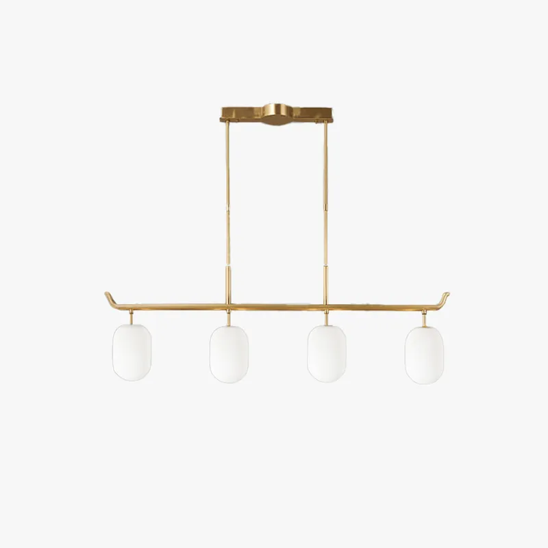 Valentina Moderne Cuivre Verre Linéaire Lustre Salon