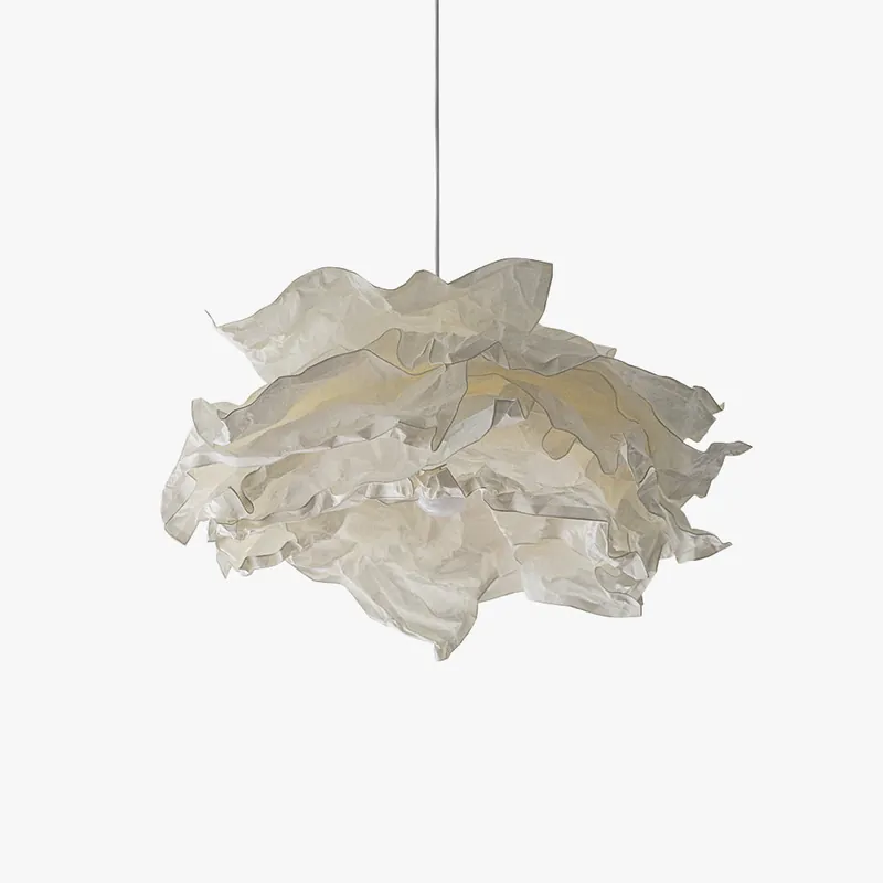 Ritta Wabi-sabi Nuage Métal Papier LED Suspension Étude Chambre à Coucher