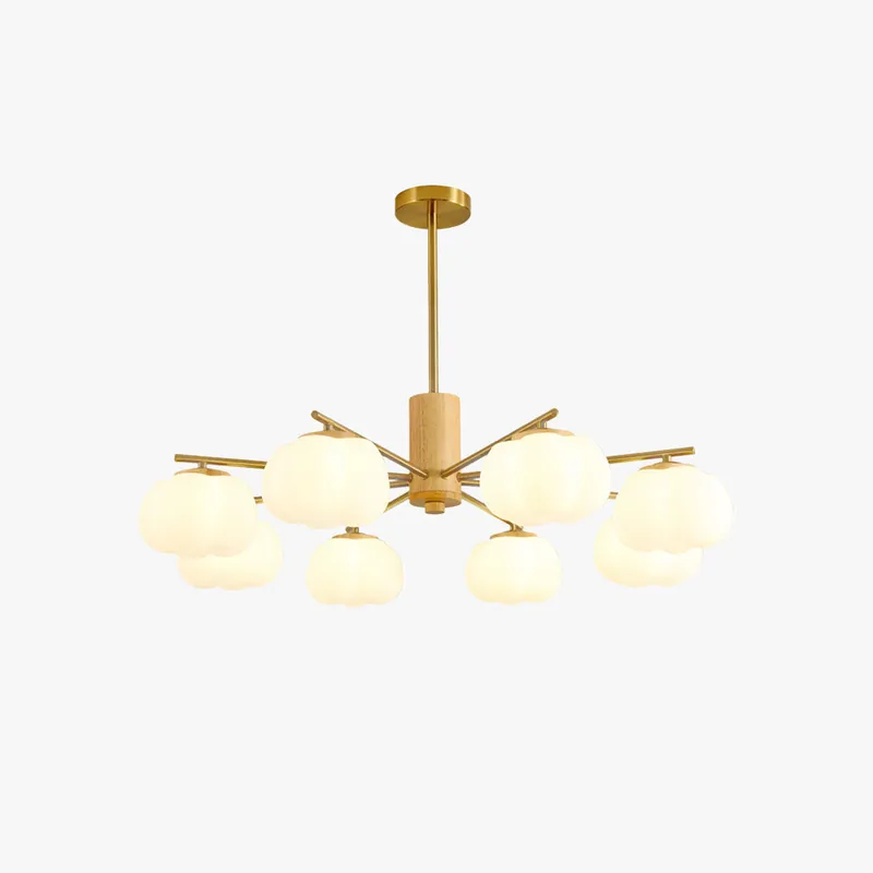 Arisha Créatif LED Métal Bois Lustre Salon