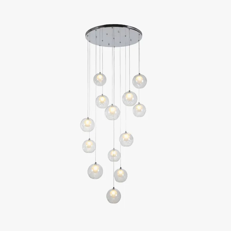 Arisha Multi-têtes Globe Cluster Lustre Verre Salle à Manger Salon