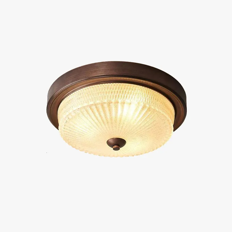 Silva Plafonnier Vintage Rond Verre Chambre à Coucher