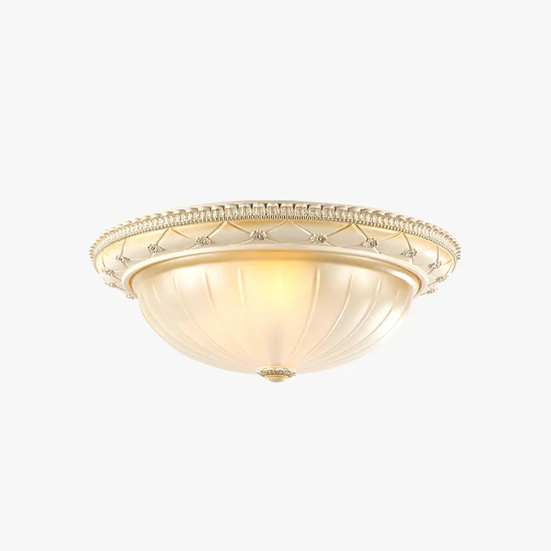 Silva Encastré Minimaliste Résine Crème Plafonnier Salon