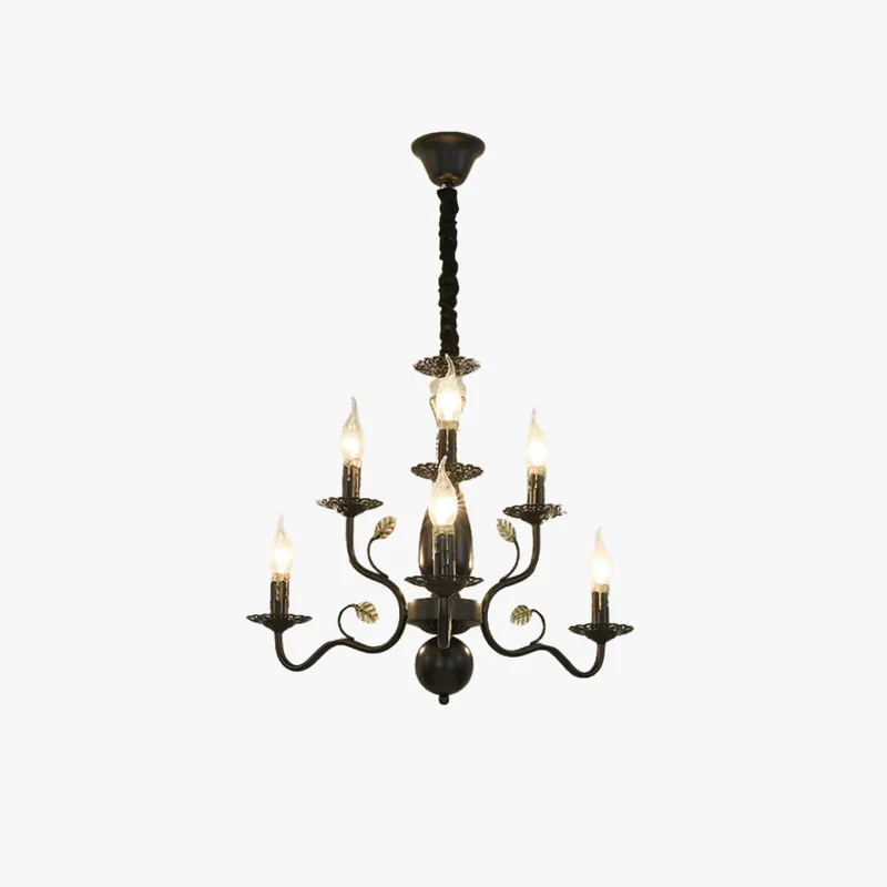 Silva Rustique Métal Verre Lustre Salon Chambre à Coucher