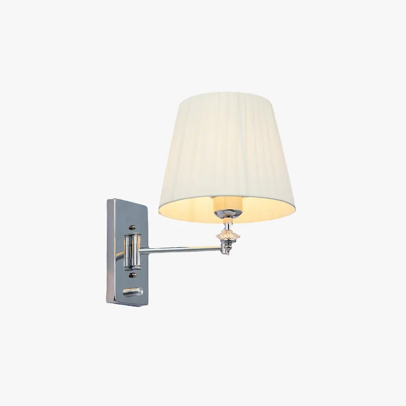 Ritta Moderne LED Intérieur Applique Murale Métal Tissu Salon Chambre à Coucher