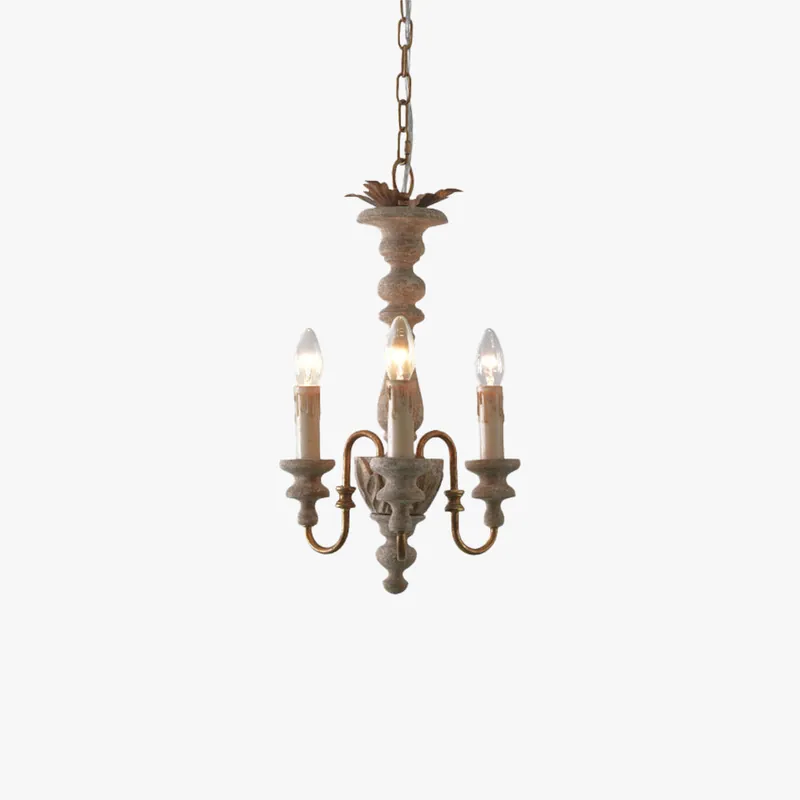 Silva Rustique Français Bois Lustre Salon Salle à Manger