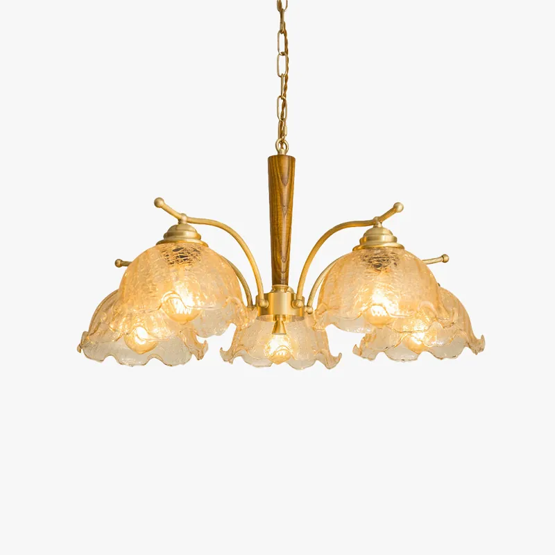 Arisha Retro LED Métal Bois Lustre Chambre à Coucher\\/ Salon