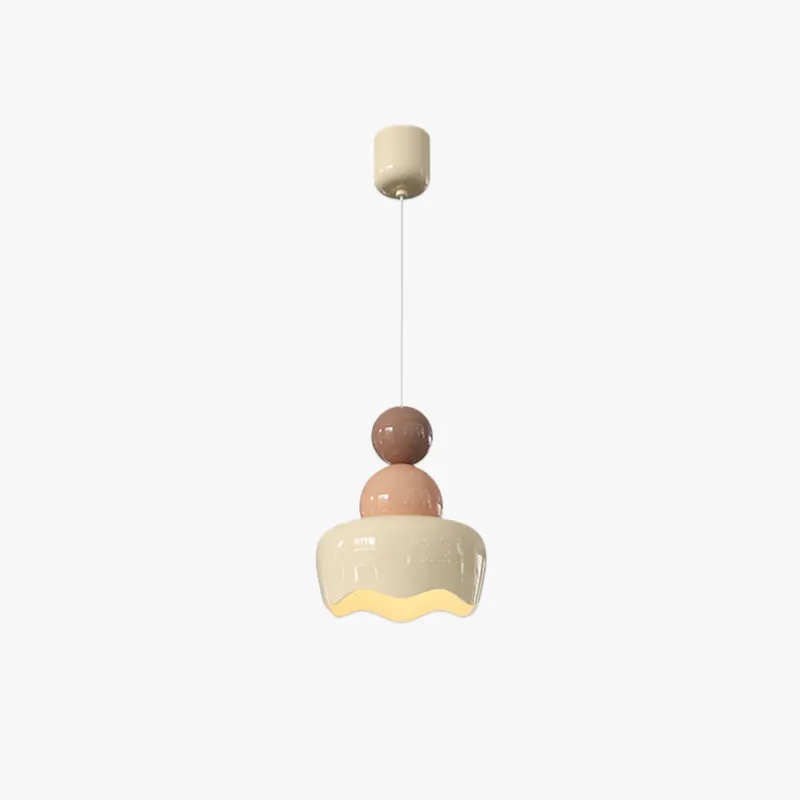 Valentina Poupée Sunny Rain LED Suspension Crème Résine Chambre à coucher