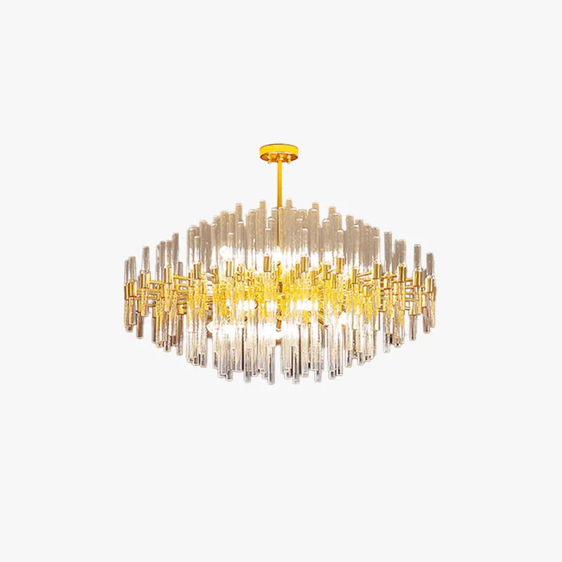 Kristy Luxueux Classique Lustre Métal Verre Salon