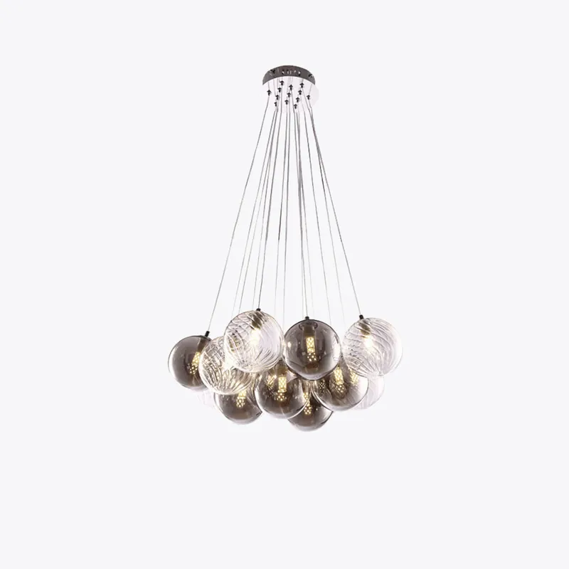 Valentina Moderne Suspension Métal Verre Salon Salle à Manger