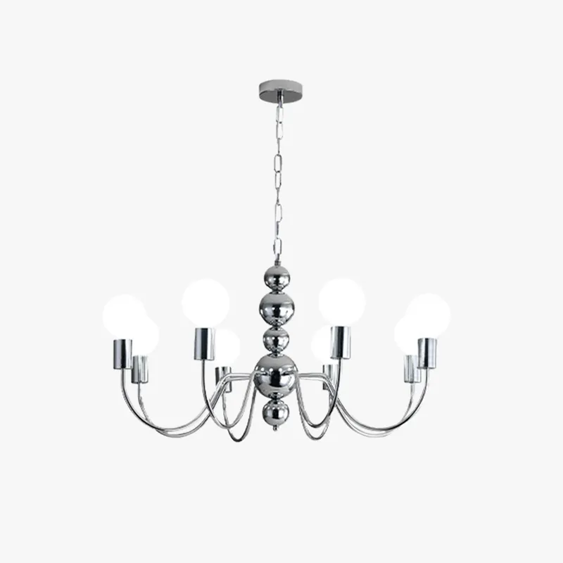 Valentina Lustre Médiéval LED Sphérique Noir Métal Salon
