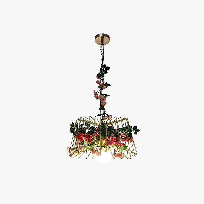 Arisha Moderne Fleur LED Suspension Verre\\/Métal Chambre À Coucher