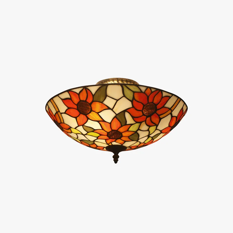 Tiffany Luxe  Plafonnier Tournesol Chambre À Coucher\\/Salon