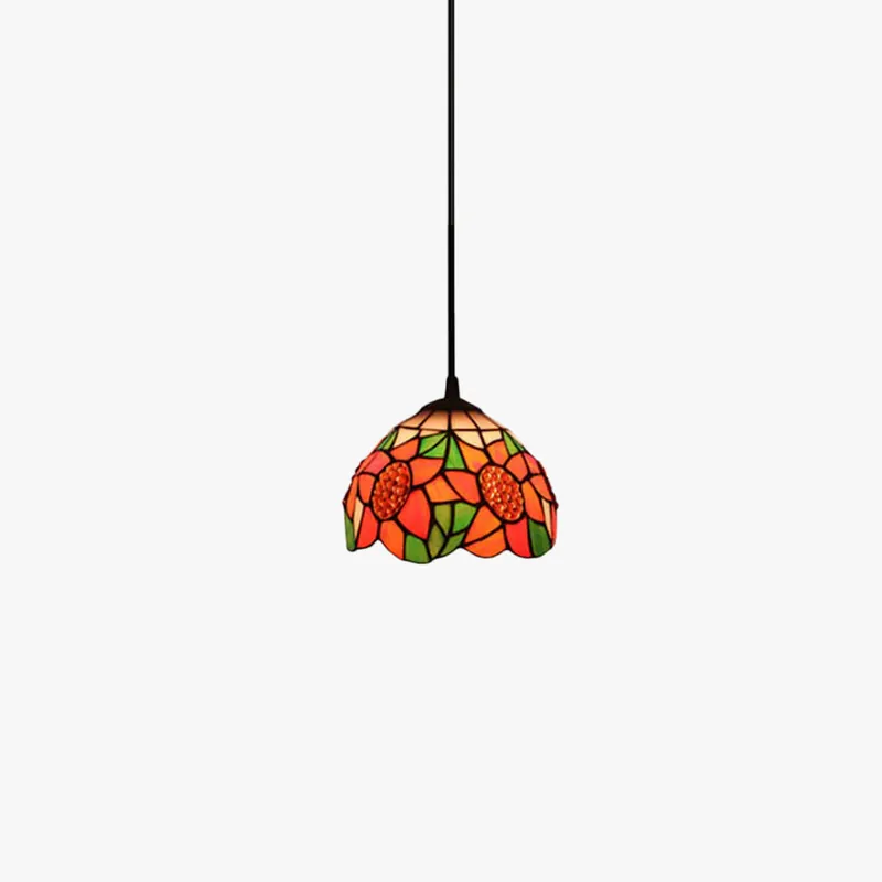 Tiffany Rétro LED Suspension Métal Verre Salon\\/Bar