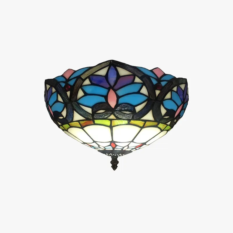 Tiffany Designer LED Plafonnier Métal Verre Chambre À Coucher\\/Salon