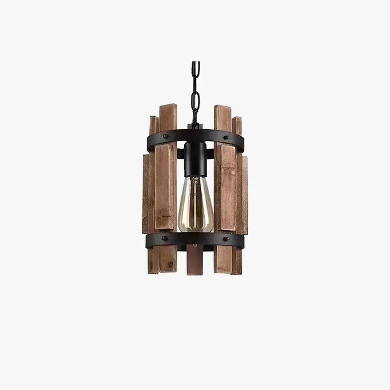 Epoch Rétro LED Suspension Métal\\/Bois Salon\\/Chambre À Coucher