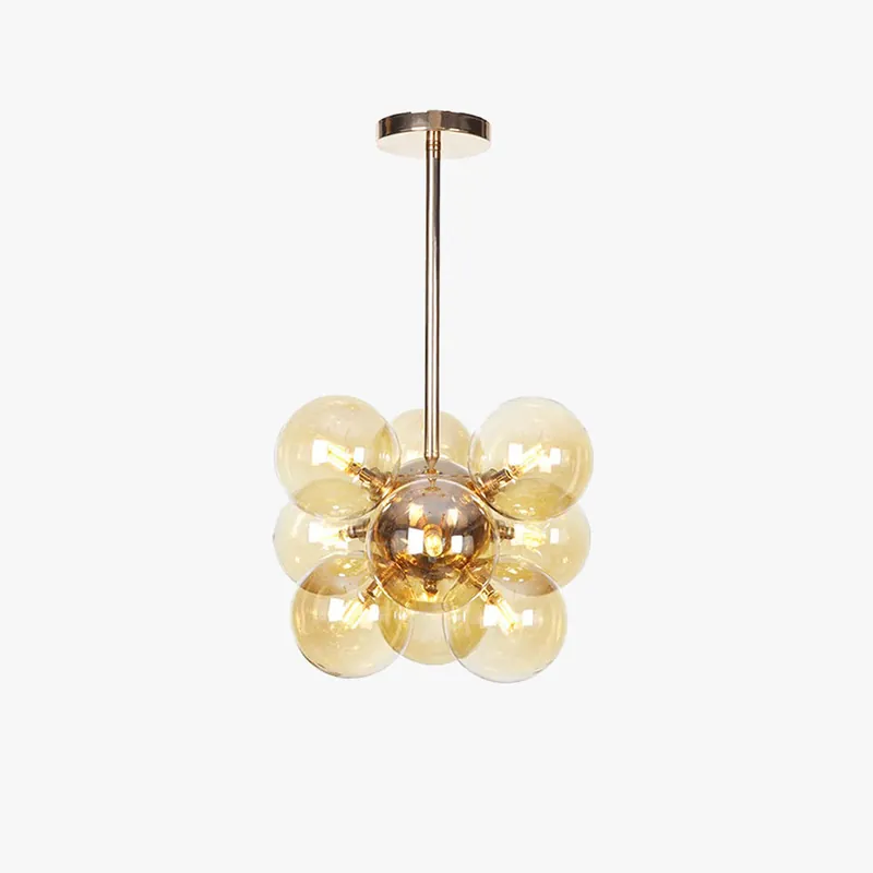 Valentina Minimalisme Rond Suspension Métal\\/Verre Chambre à coucher