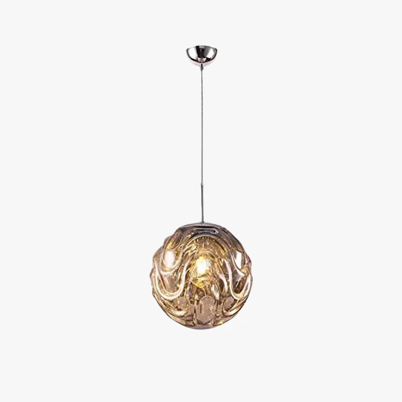 Valentina Moderne Sphère Suspension Verre Or\\/Noir Salle à manger