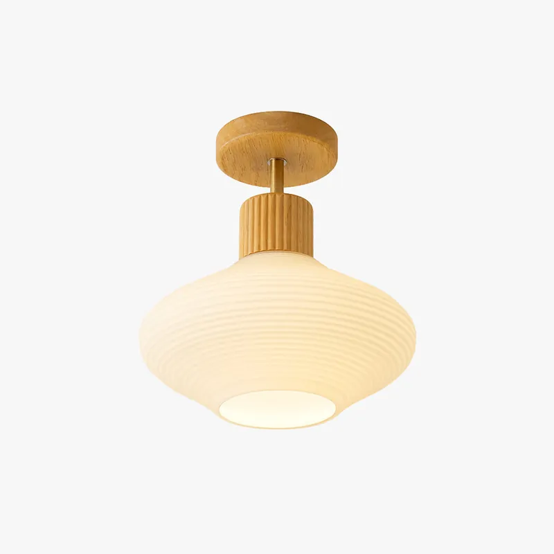Arisha Minimaliste Moderne Plafonnier Bois\\/Noyer Couloir