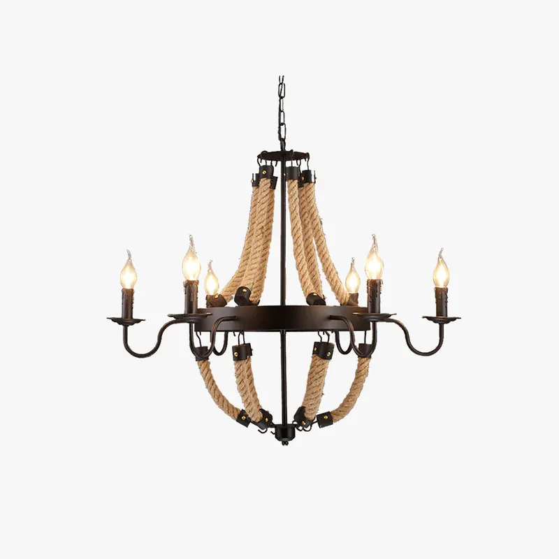 Epoch Suspension LED Industrielle Métal\\/Corde Noir Salon\\/Bar