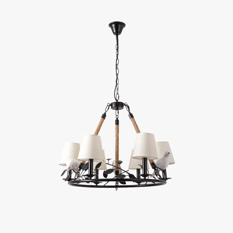 Epoch Vintage LED Lustre Noir Métal Tissu Salon\\/Chambre À Coucher