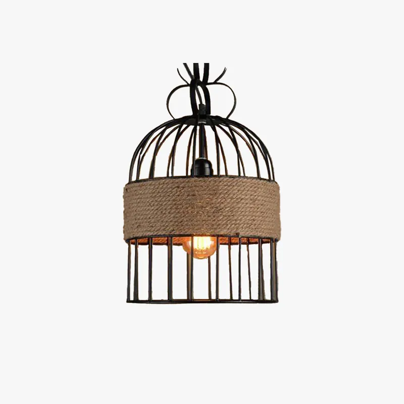 Epoch Design LED Cage à Oiseaux Suspension Métal\\/Corde Café\\/Bar\\/Restaurant