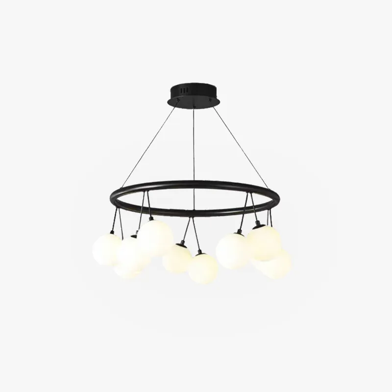 Valentina Nordique LED Lustre Noir Métal\\/Verre Salle À Manger\\/Chambre À Coucher