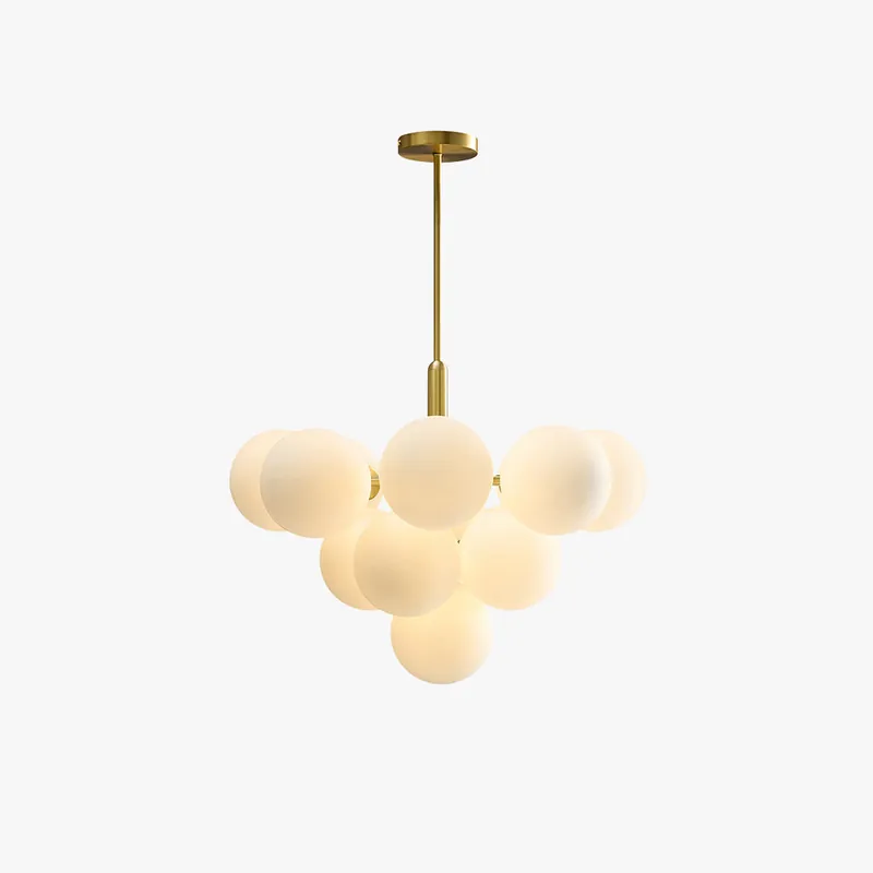 Valentina Nordique LED Lustre Cuivre Verre Salon\\/Chambre À Coucher