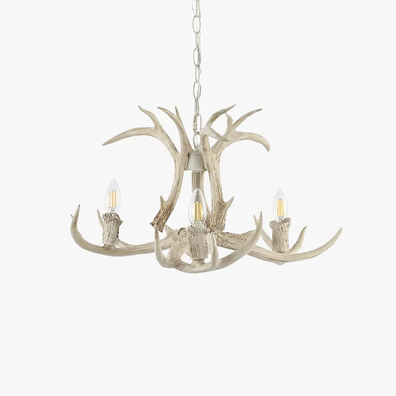Silva Rétro LED Suspension Blanc Métal Résine Salle À Manger