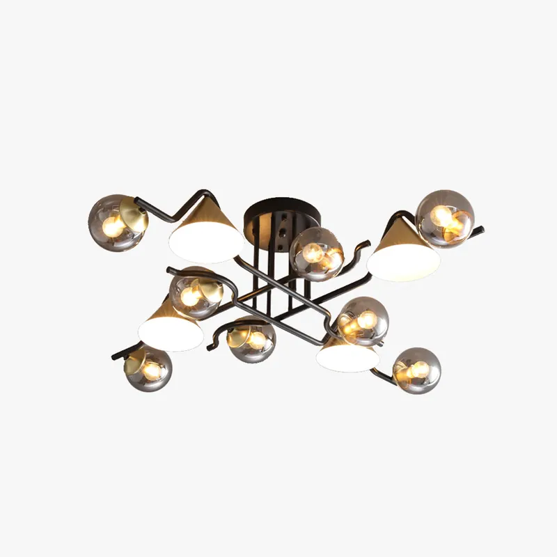 Arisha Design LED Plafonnier Métal\\/Verre Salon\\/Chambre à Coucher