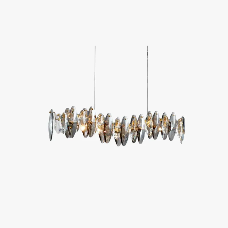 Kristy Lustre LED Moderne Verre\\/Métal Doré Pour Chambre\\/Salon
