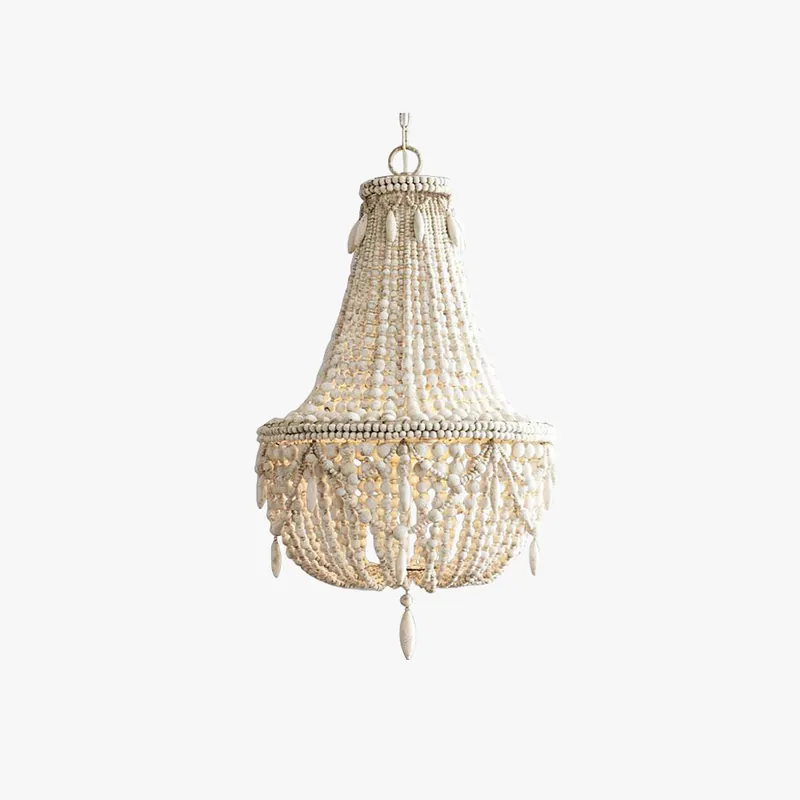 Silva Suspension Irrégulière Vintage Luxe, Métal\\/Bois, Vieux Blanc, Salon