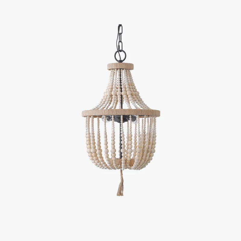 Silva Suspension LED Art Deco Design Métal\\/Bois Blanc\\/Bois Salon