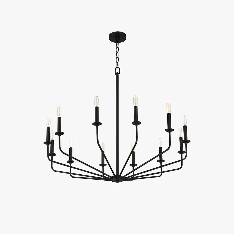 Silva Lustre Linéaire LED Moderne, Métal, Noir, Salon