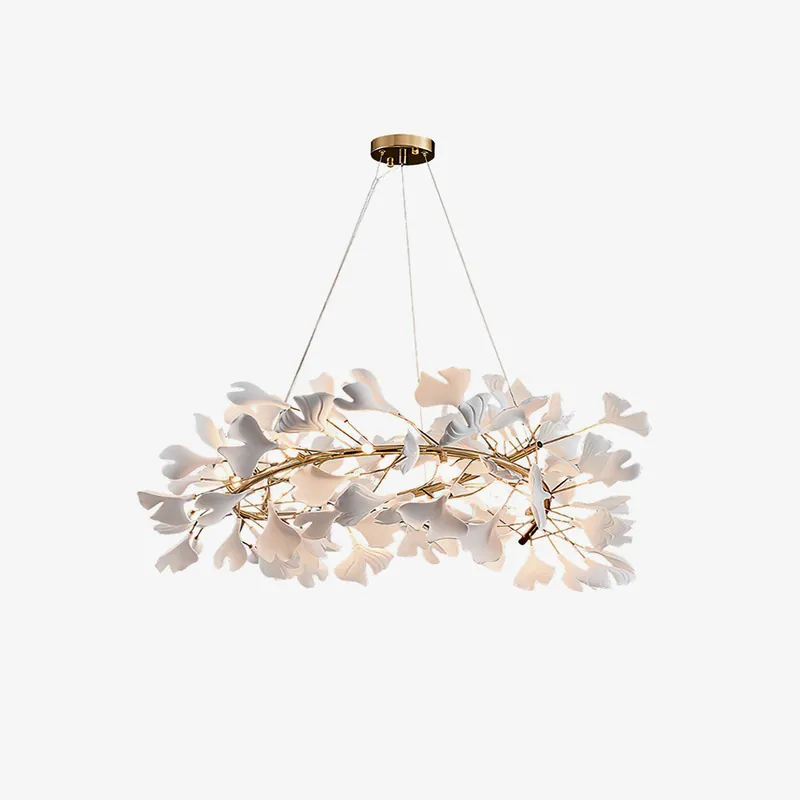 Olivia Suspension de Luxe Moderne à LED, Métal\\/Céramique, Or, Salon\\/Salle à Manger