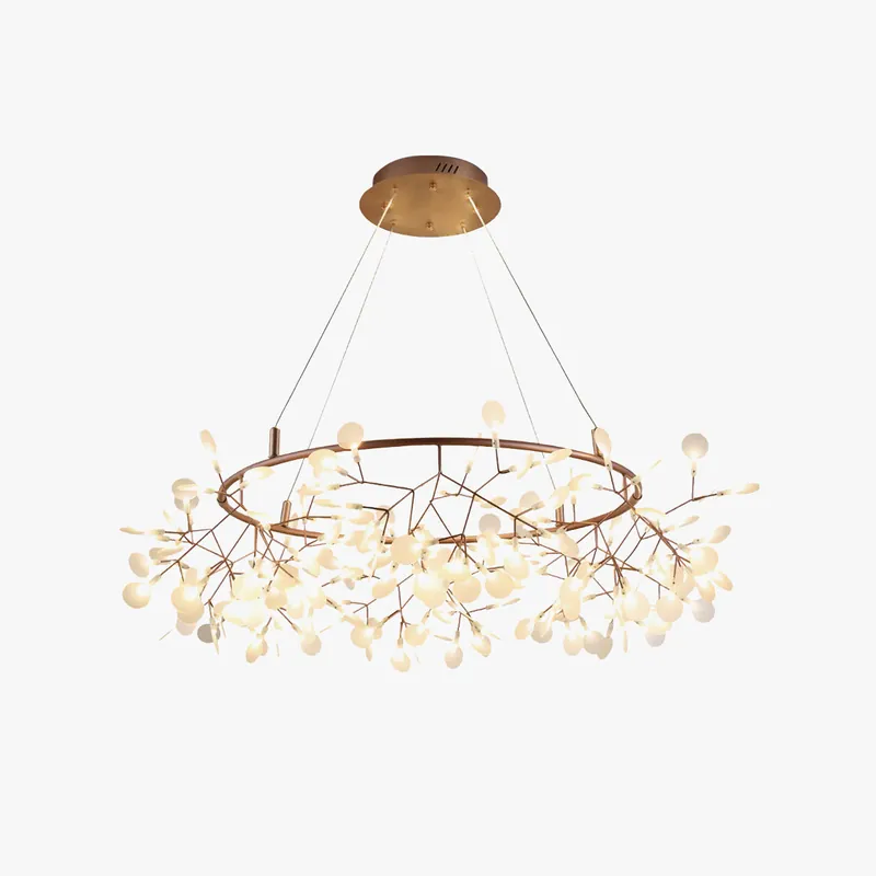 Olivia Lustre Luciole Rond Art Déco, Métal\\/Acrylique