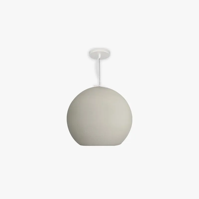 Avi Suspension Boule Minimaliste, Metal\\/Polystyrène, Blanc\\/Gris, Salon