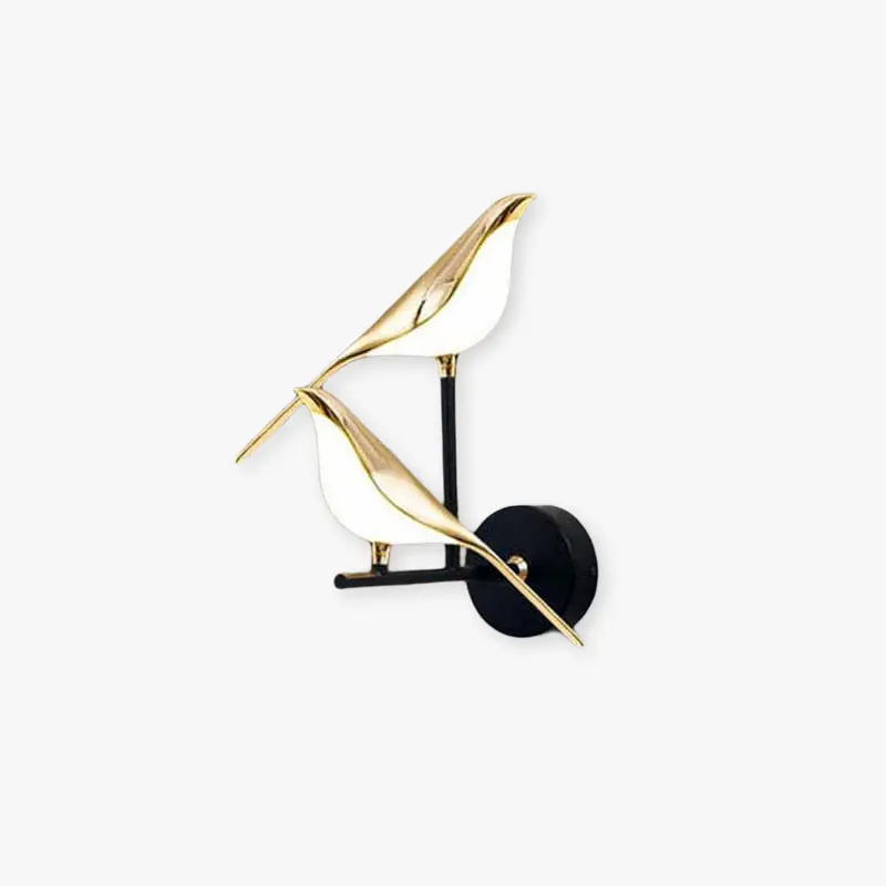 Lampe murale de chevet d'oiseau de pie d'art de style nordique