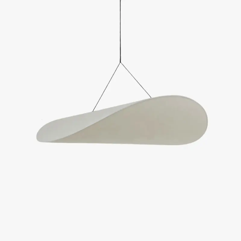 Ritta Suspension Géométrique Moderne Soie, Blanc, Salon