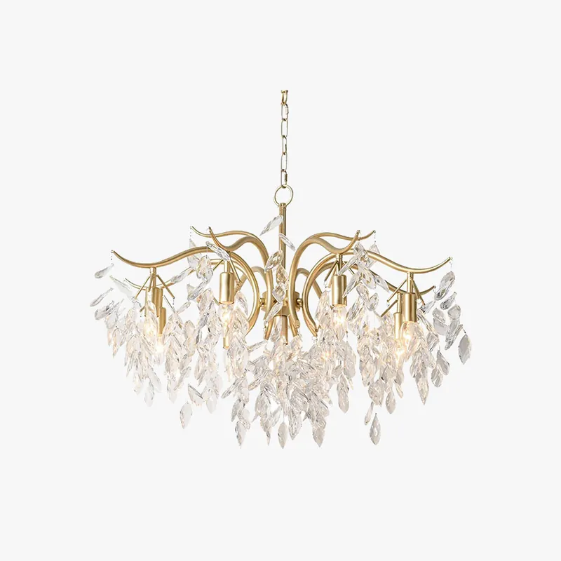 Kristy Suspension Multi Luxueux, Cristal\\/Cuivre, Noir\\/Or, Salon