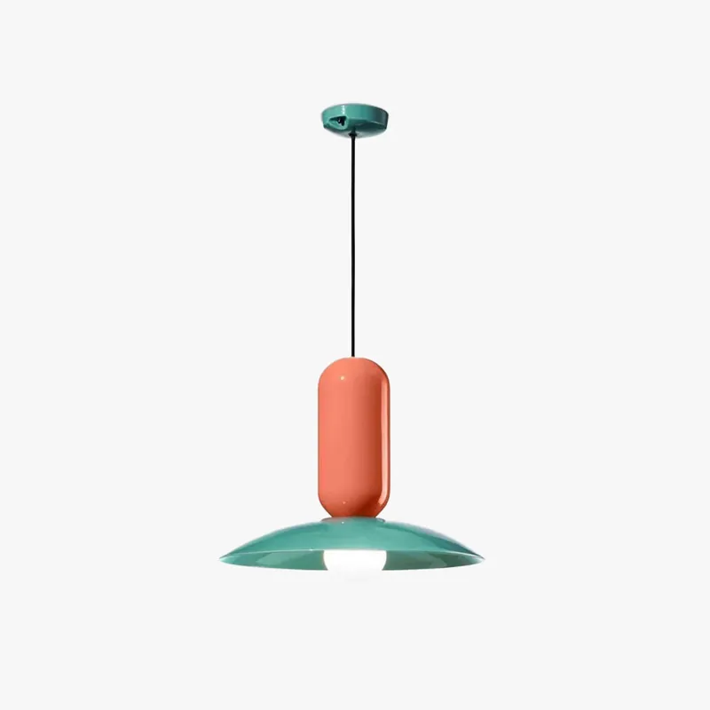 Valentina Suspension Dôme Moderne, Metal, Vert\\/Blanc\\/Orange, Salon