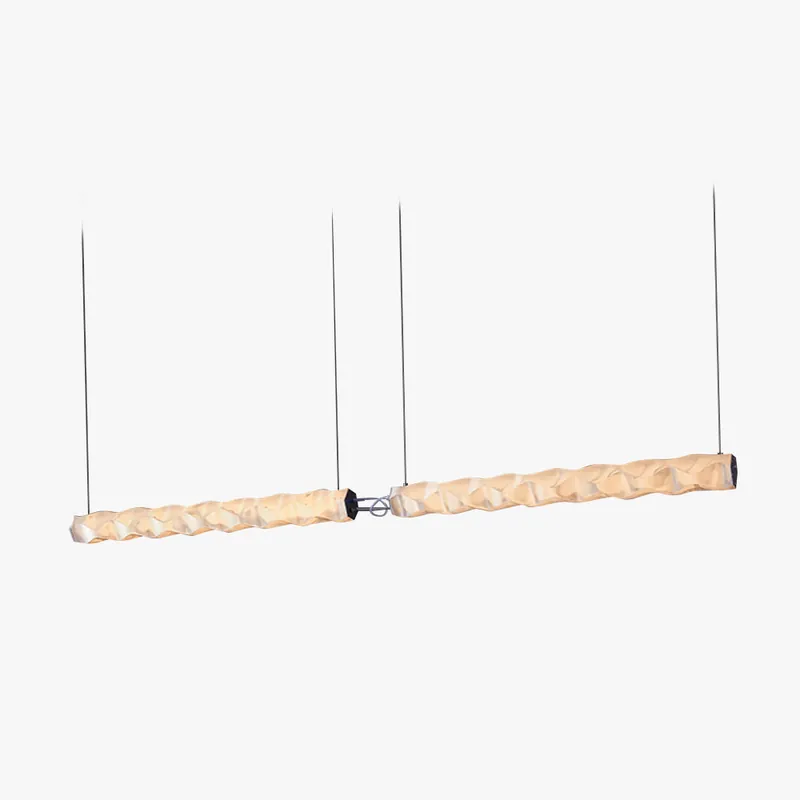 Arisha Suspension Linéaire Moderne, Metal\\/PET, Blanc, Salon