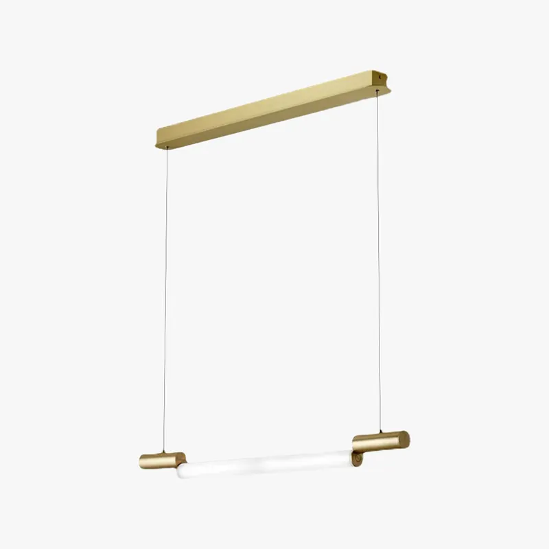 Ray Suspension Linéaire Minimaliste, Aluminium\\/PVC, Or, Salon