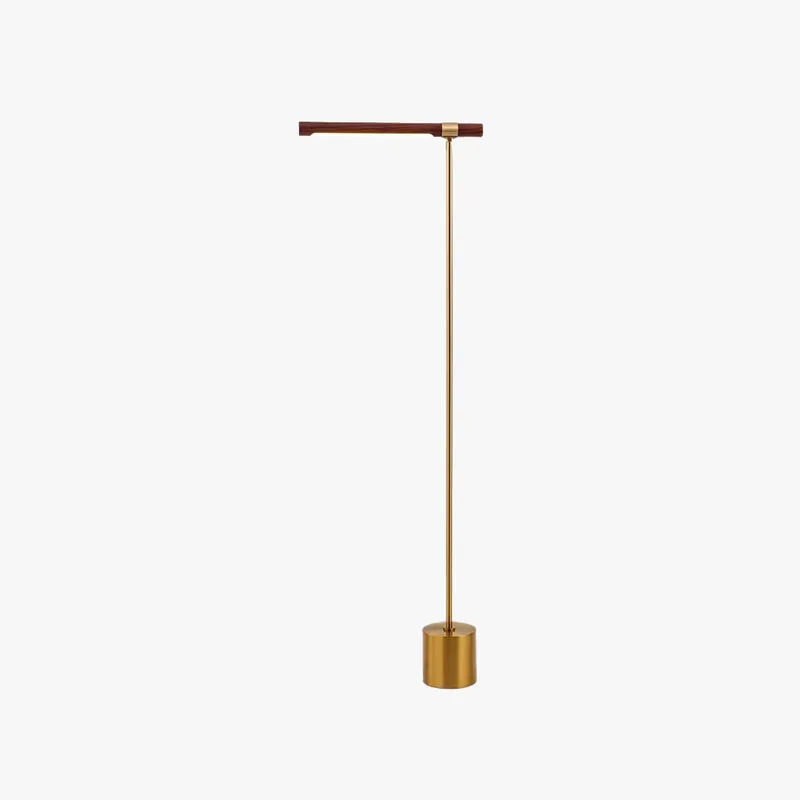 Ray Lampadaire Linéaire Moderne, Métal\\/Bois, Doré, Salon