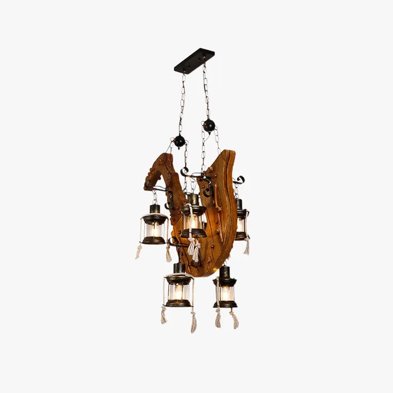 Epoch Suspension Saxophone Retro, Metal\\/Bois, Noir\\/Marron, Salon